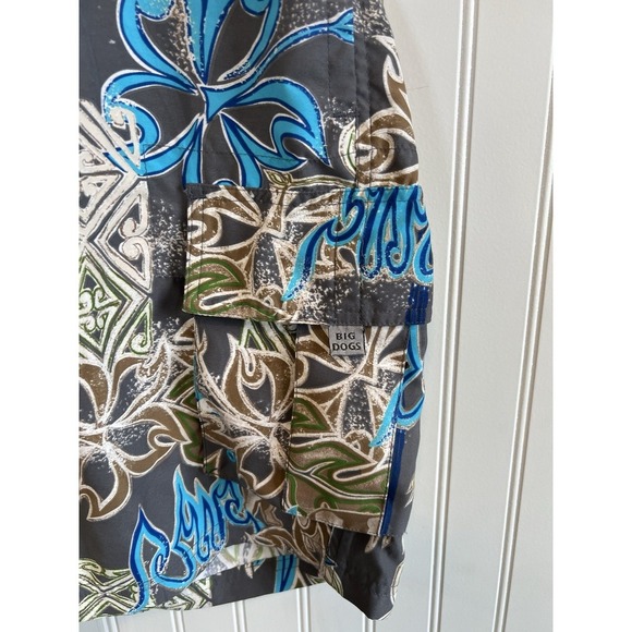 Big Dogs Lined Swim Shorts Men's Size Large Trunks Floral with Pockets - Picture 5 of 10